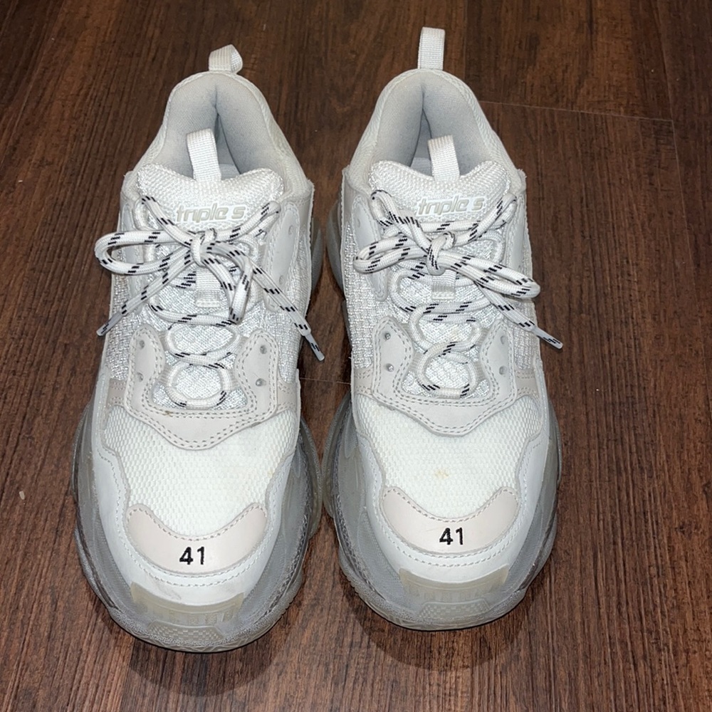 Balenciaga Triple s white clear sole